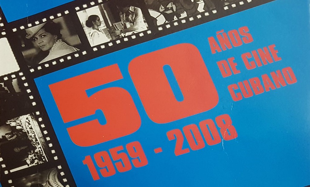 Portada del libro Cincuenta años del cine cubano (1959-2008)